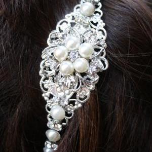 Bridal Headband - Wedding Headband- Rhinestones..
