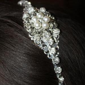 Bridal Headband - Wedding Headband- Rhinestones..